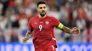 Slovenia vs Serbia: Serbia's Aleksandar Mitrovic running during his side's defeat to England at Euro 2024.