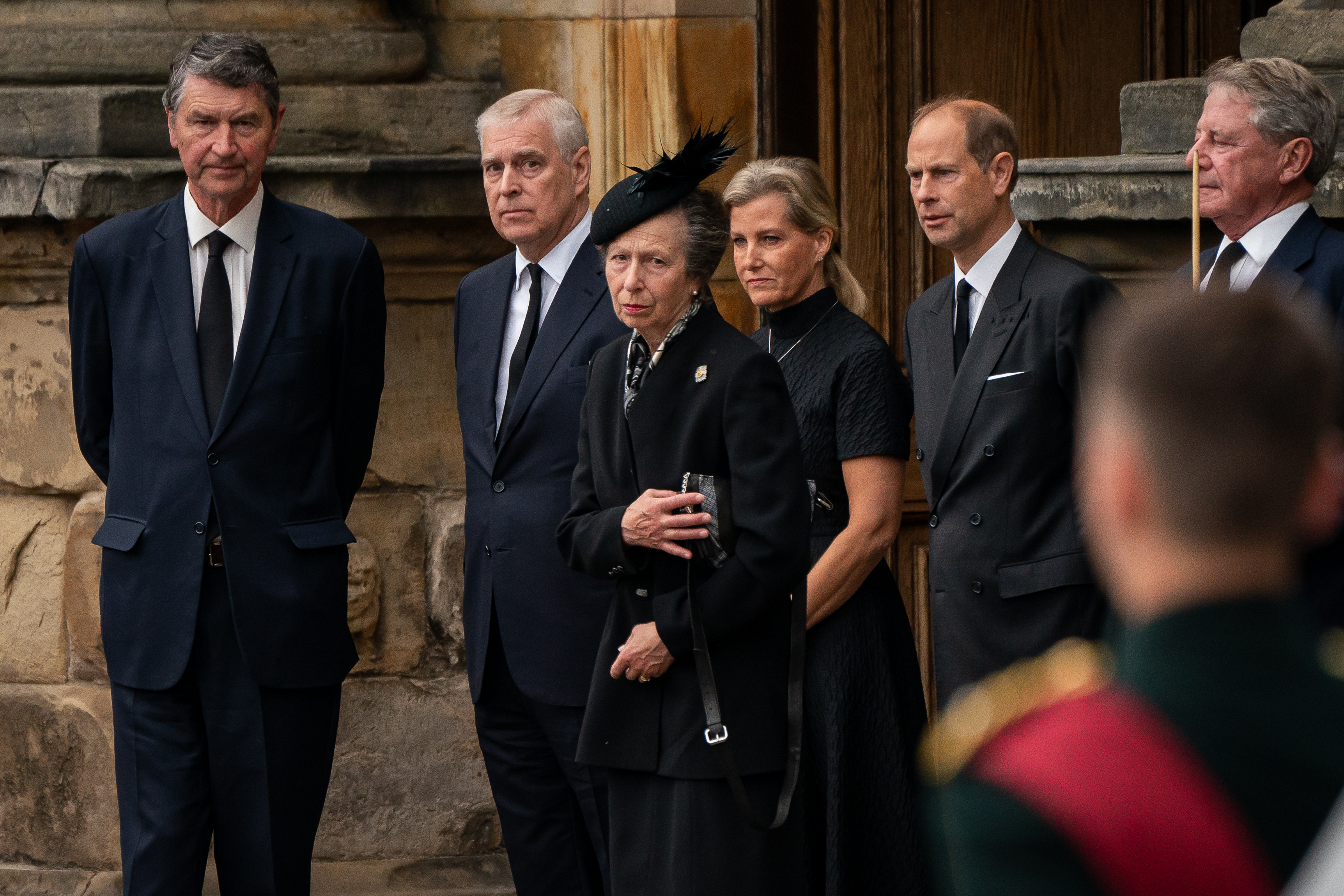 Princess Anne, Prince Edward, Duchess Sophie and Andrew Mountbatten-Windsor in Scotland after Queen Elizabeth's death