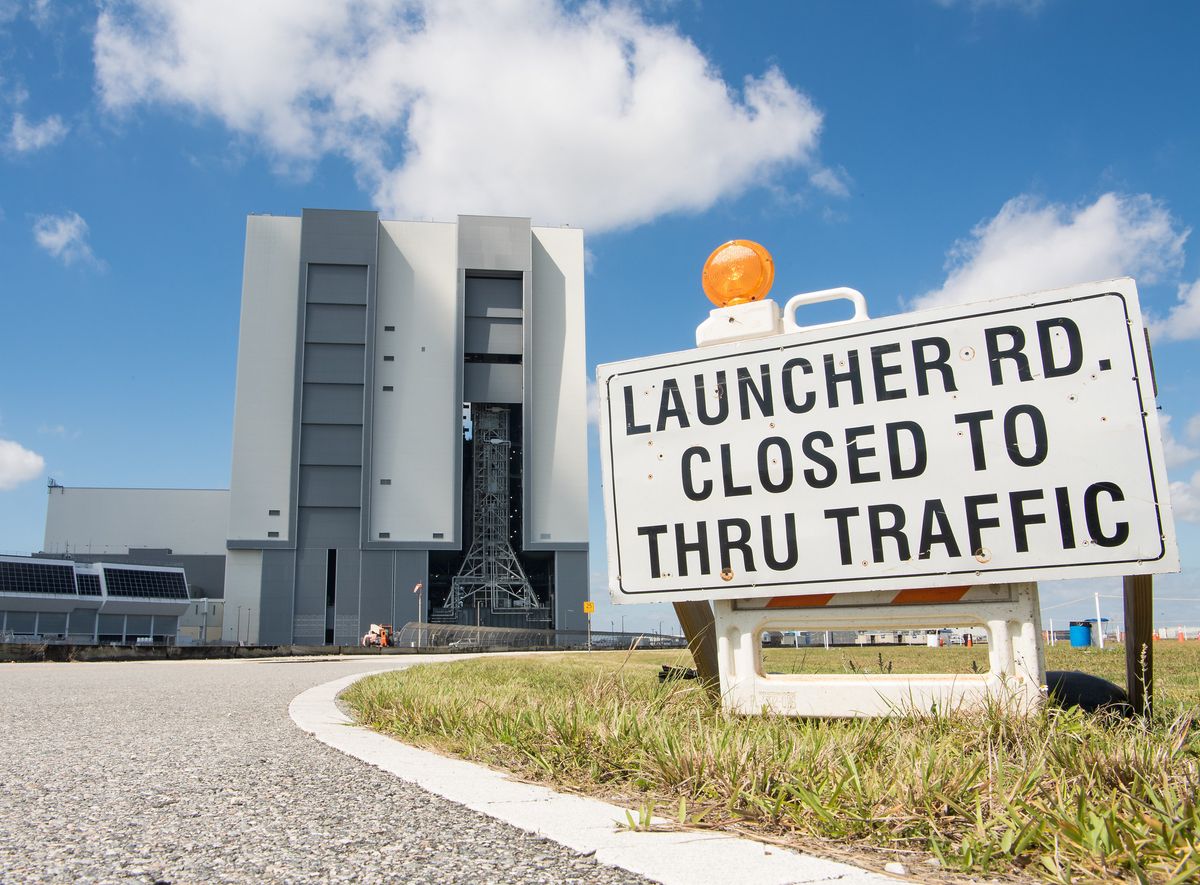 The Artemis 1 stack wasn't about to share the road with any other vehicles.