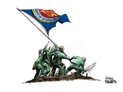Editorial cartoon Veterans Day Department of Veteran Affairs