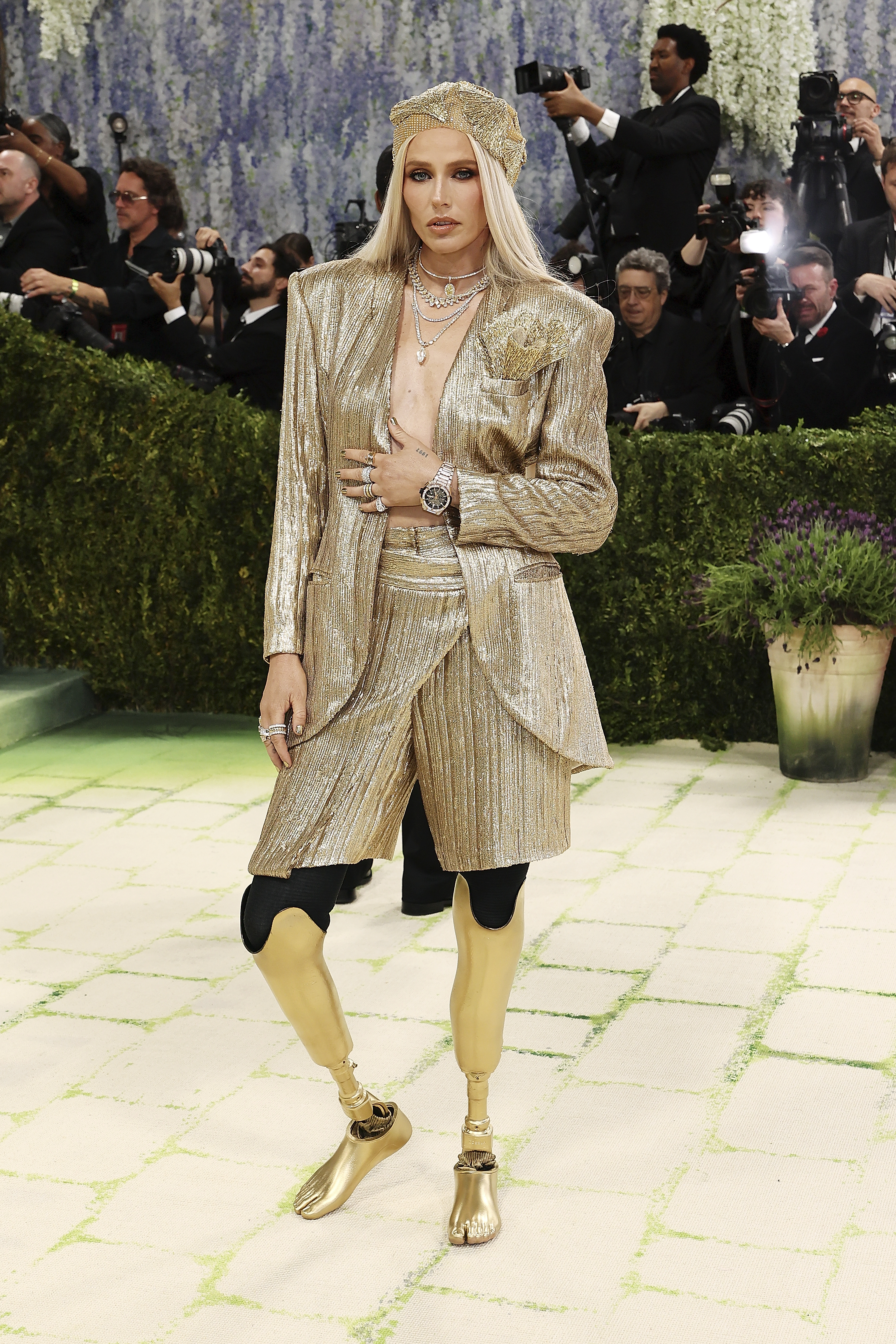 Lauren Wasser attends the 2026 Met Gala celebrating "Costume Art" at the Metropolitan Museum of Art on May 04, 2026 in New York City. (Photo by Mike Coppola/Getty Images)
