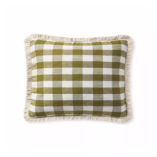 Classic Linen Gingham Pillow Cover