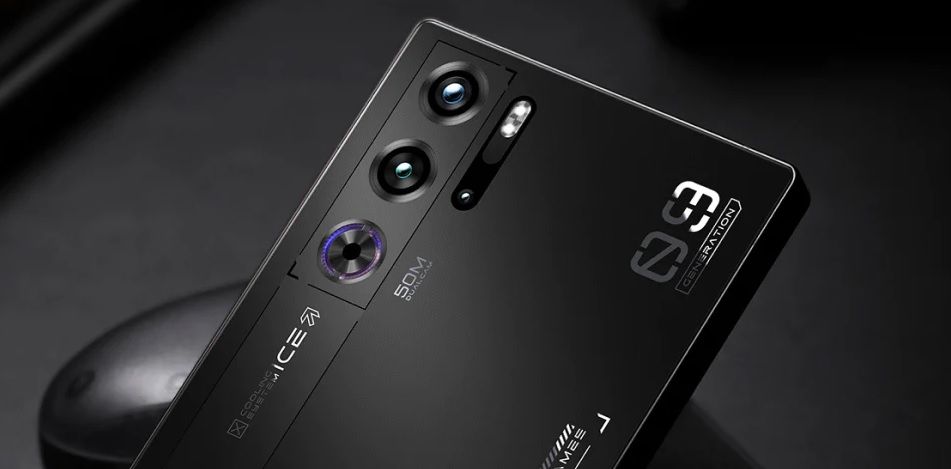 The RedMagic 9 Pro's rear panel with LED's and a slightly altered camera array.