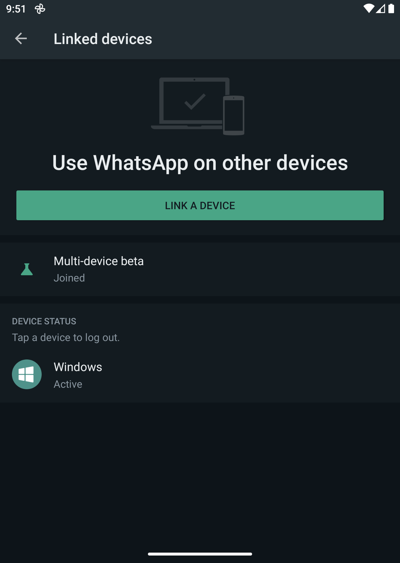 WhatsApp multi-device beta