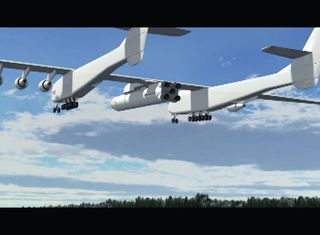 A video still by Stratolaunch Systems indicates their aircraft will possess a gross weight of over 1.2 million pounds.