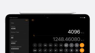 The new Math Notes feature on the iPa Calculator app as presented at WWDC 2024