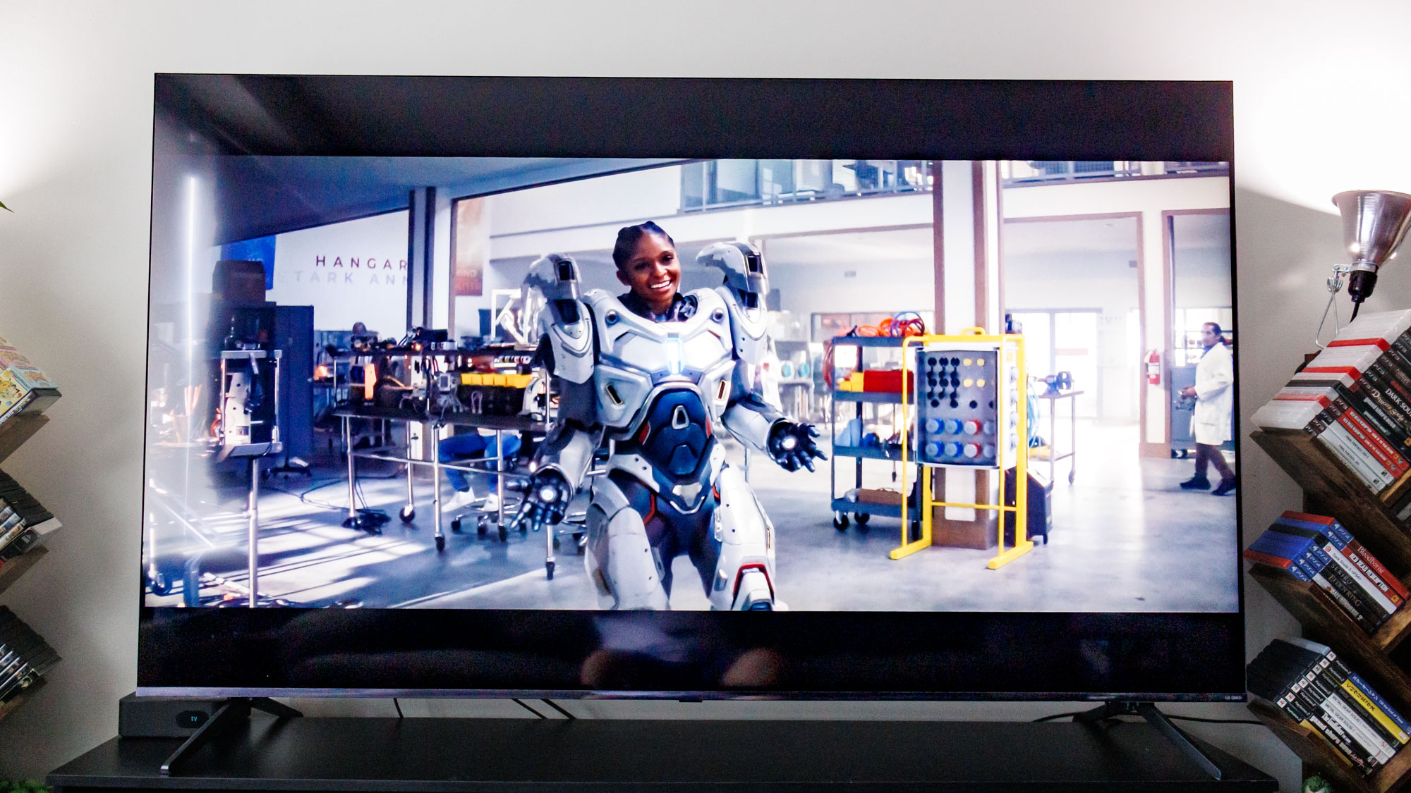 LG QNED92 Mini-LED TV on a stand