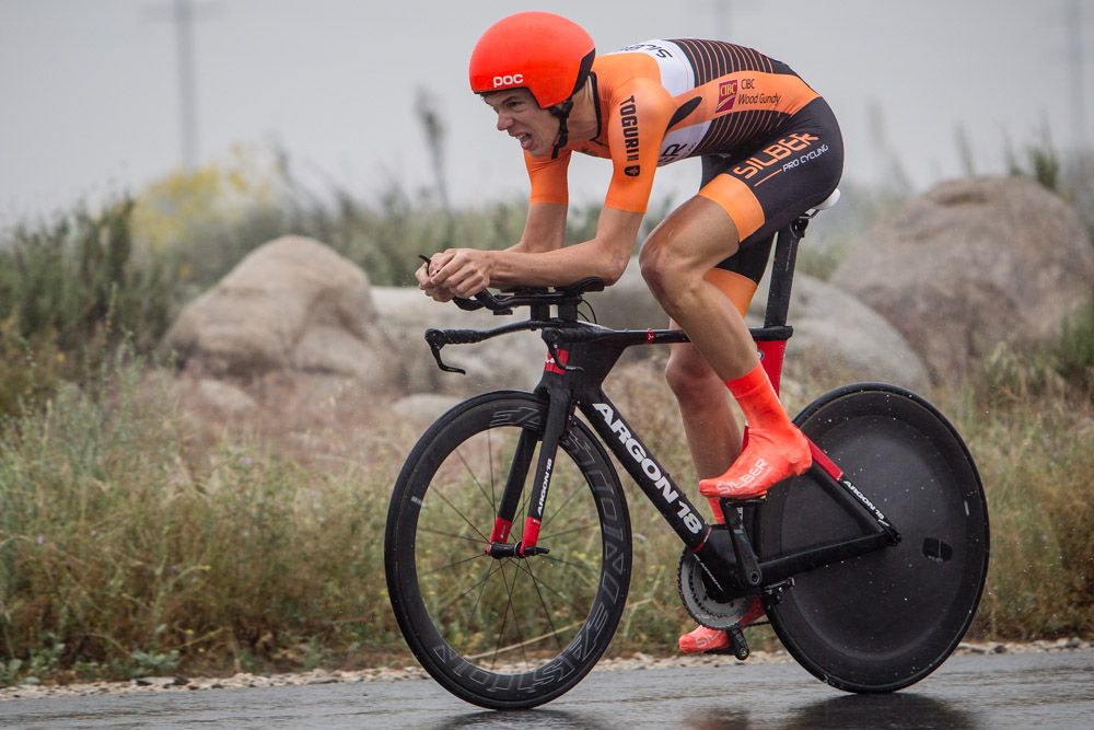 Matteo Dal-Cin (Silber) on his way to second place
