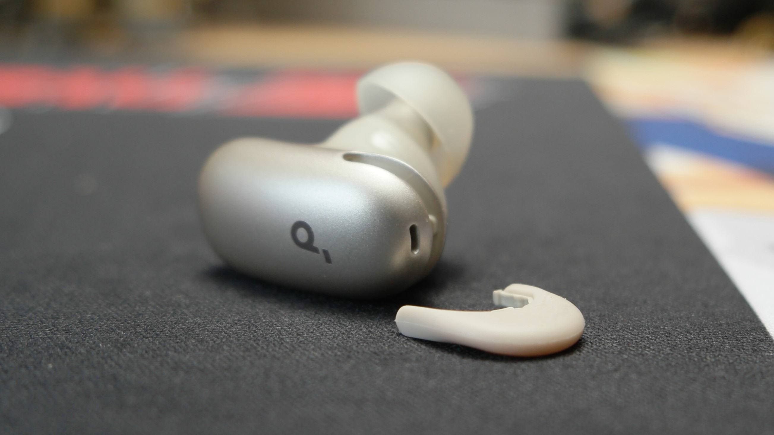 Soundcore Liberty 5 Pro Max with earfin removed