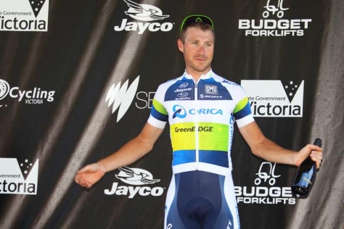 Mitch Docker received the team prize on behalf of Orica-GreenEDGE