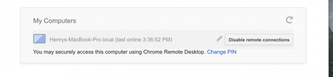 chrome remote desktop change pin