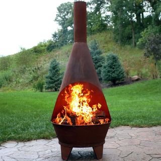 Steel burning outdoor Chiminea 