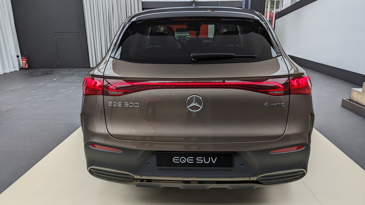 Mercedes-Benz EQE SUV exterior in copper