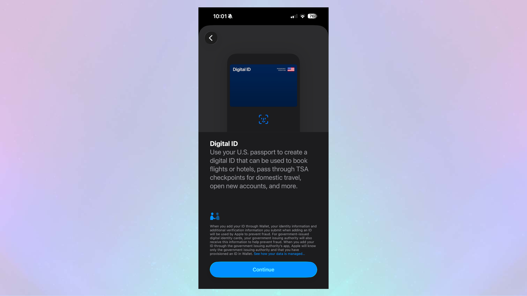 How to add Digital passport scan screen