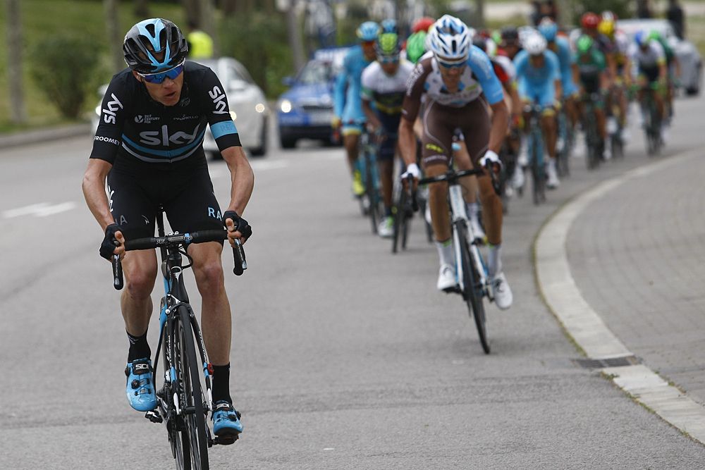 Chris Froome (Sky) attacking