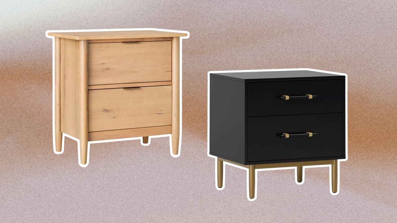 Two Target nightstands on neutral gradient background