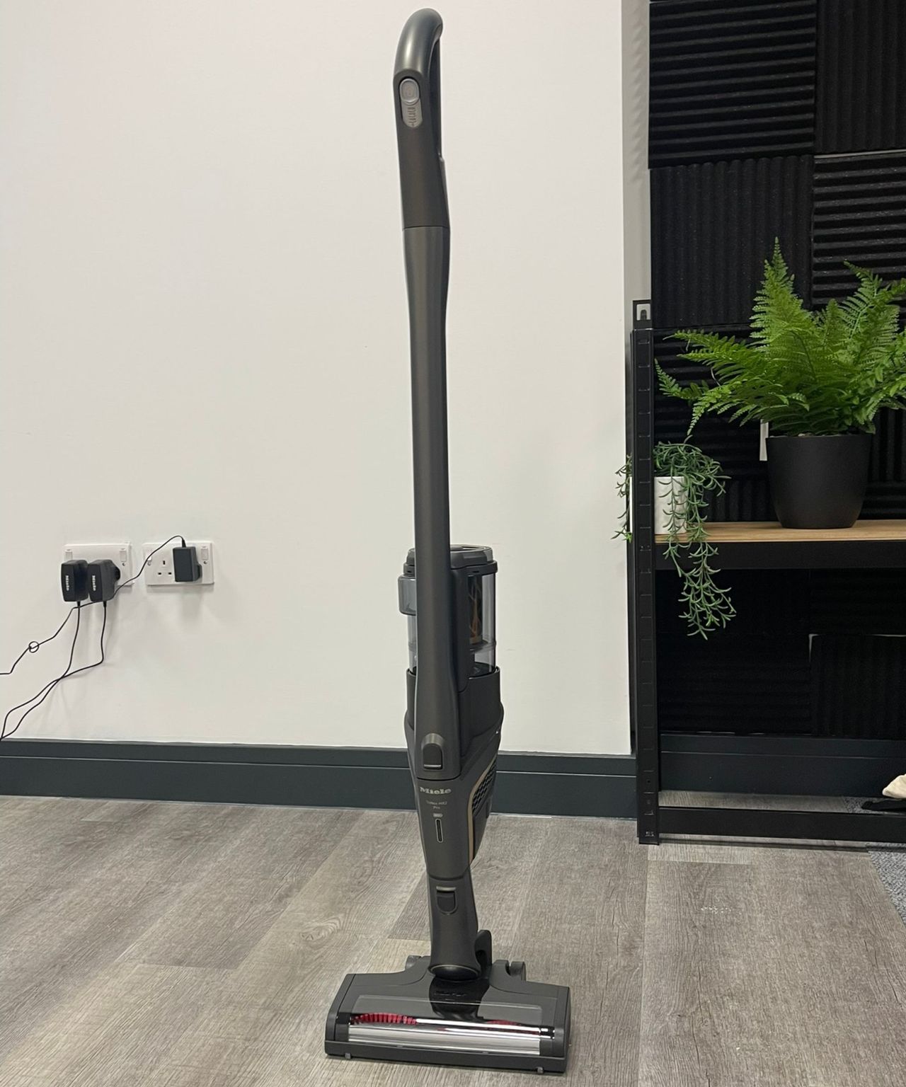 Miele Triflex HX2 Pro standing up by itself in Future test center