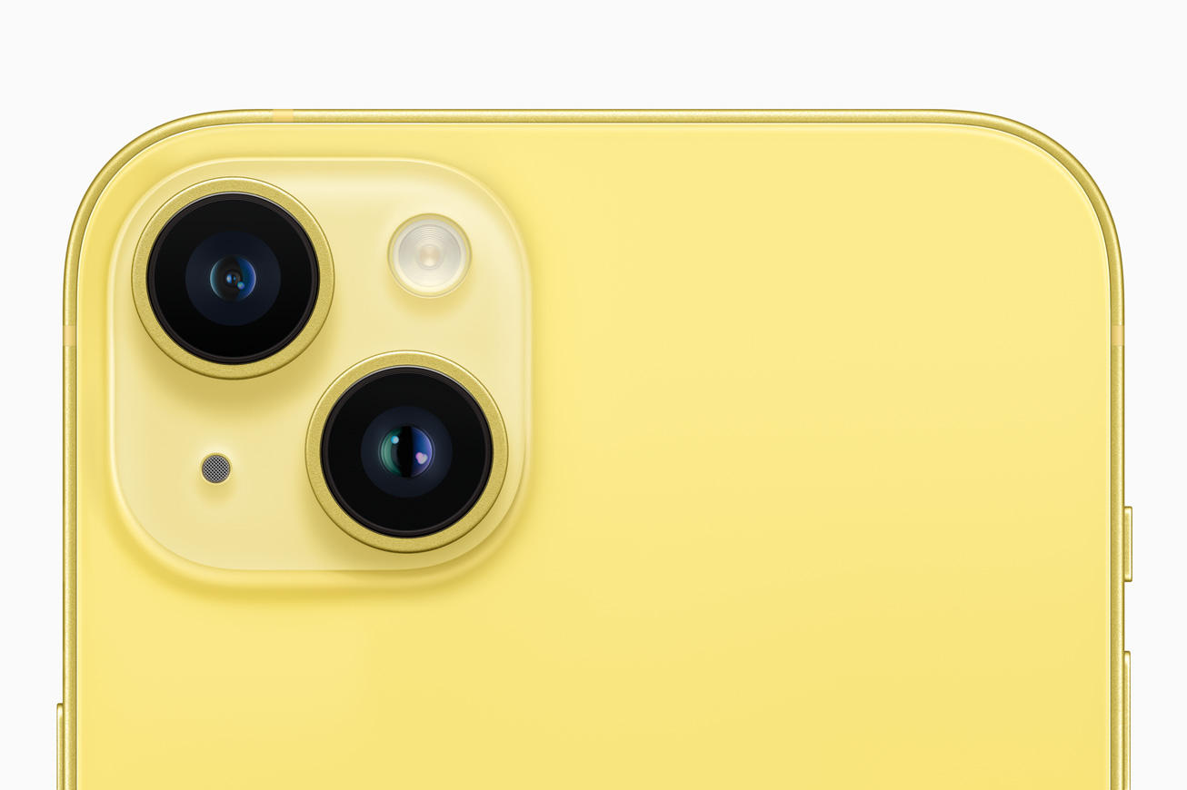 iphone 14 in yellow camera