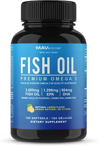Mav Nutrition Fish Oil 3600 mg Lemon Flavor Soft Gels | Was $31.49, Now $25.19 at Amazon