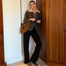 vittoria wearing mansur gavriel dream ballet flats