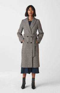 Penelope Belted Check Coat,   Was $569/£285,