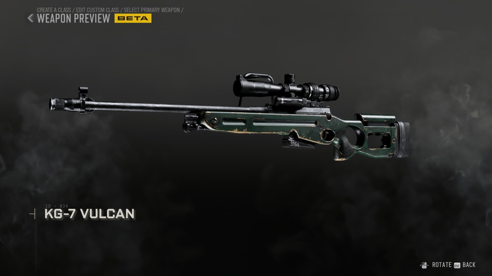 Modern warfare 4 KG-7 Vulcan Sniper Rifle