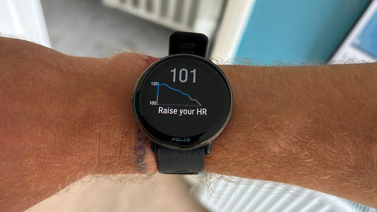 Polar Ignite 3 Titanium heart rate graph