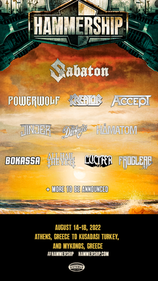 A poster of the Hammership line up
