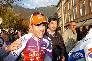 Philippe Gilbert cannot contain his excitement over winning the Giro di Lombardia.