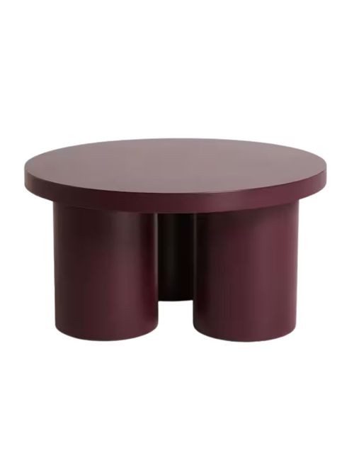 Lacey Coffee Table in Maroon Red