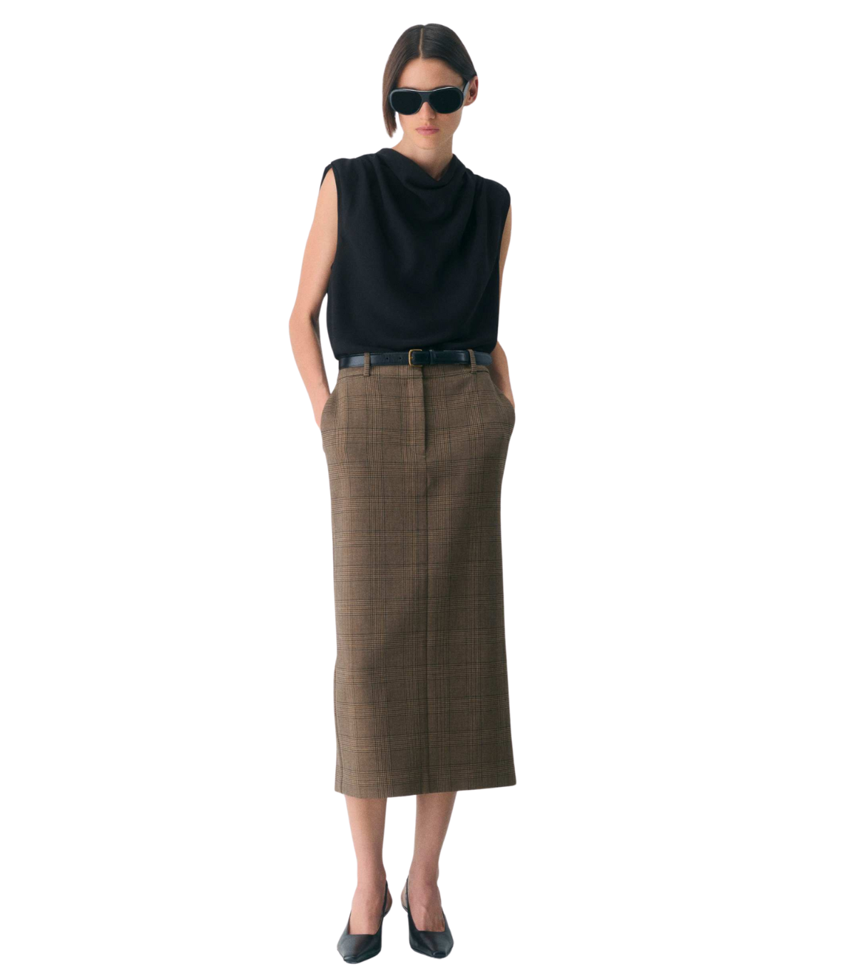 MANGO, Long Pencil Skirt 