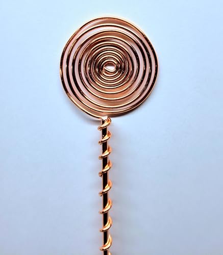 Sun Spiral Electroculture Grows 12" Long Solid Copper Forever Stake. Electroculture Plant Stakes Pack of 5 - Wrapped With Pure Solid Copper
