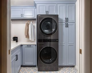 blue laundry room