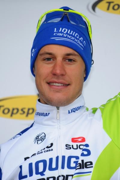Stage winner Jacopo Guarnieri (Liquigas - Cannondale) on the podium.