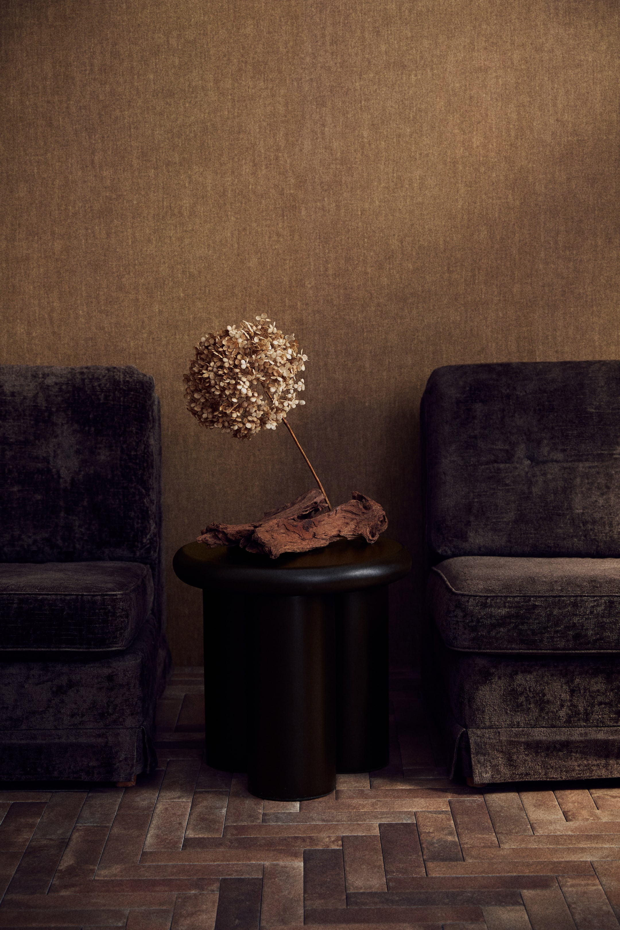 Wooden Side Table - Dark Brown