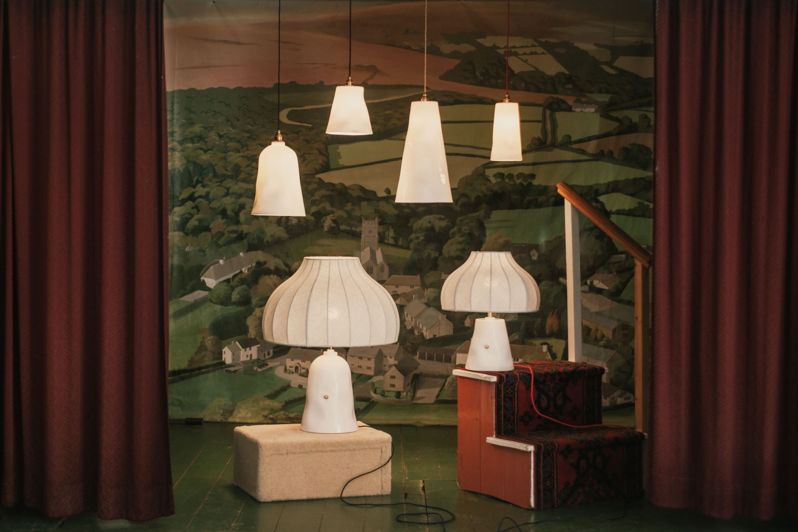 Fine bone china gets playful in Devon studio Feldspar’s offbeat lighting