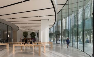 Apple store at Dubai Mall designed by Foster + Partners