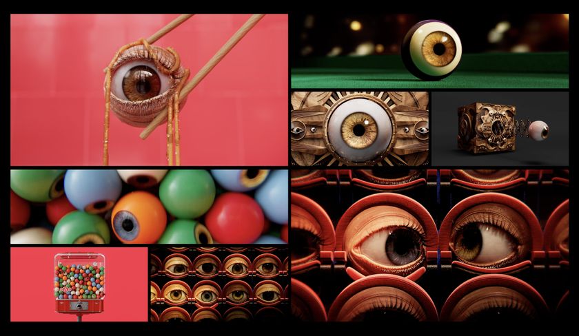 Digital artwork showing lots of eyes