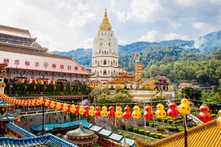 Chinese lanterns at Kek Lok Si temple, George Town, Penang, Malaysia