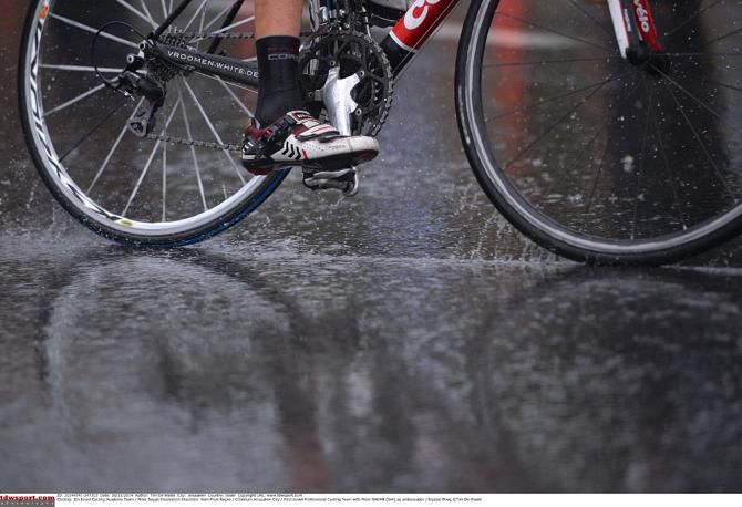 Rainy weather pummelled the riders in Jerusalem