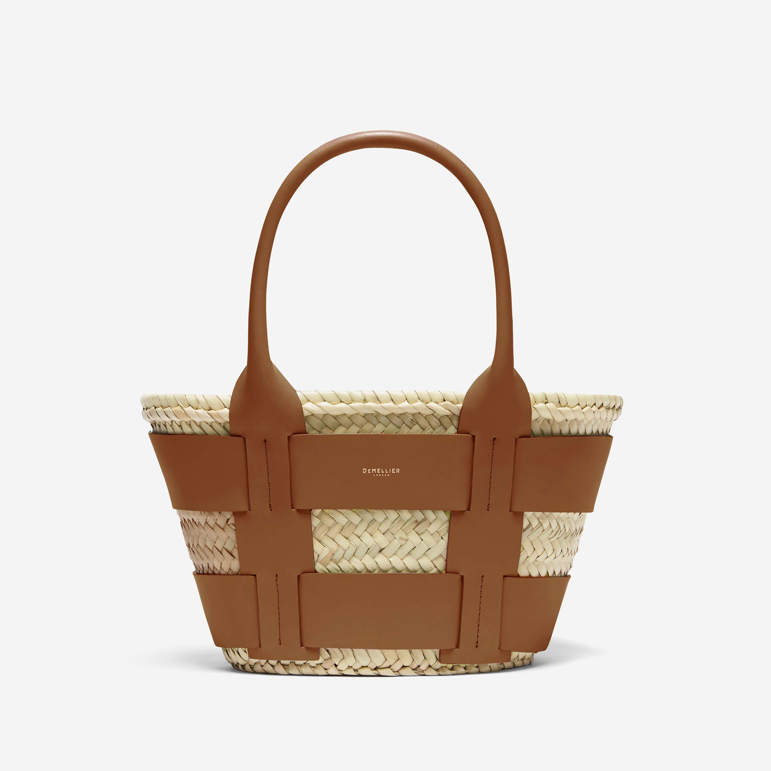 The Mini Santorini | Natural Basket Tan Smooth | Demellier