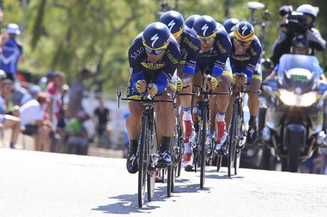 Saxo Tinkoff in action