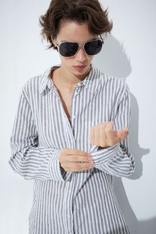 Linen-Blend Shirt