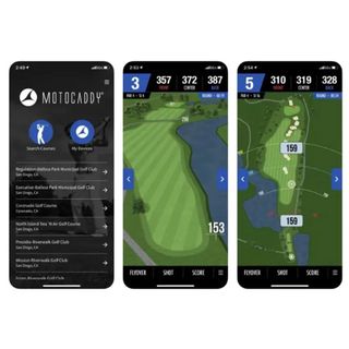 The Motocaddy GPS App on a white background