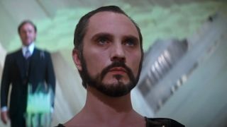 Terence Stamp stands imposingly in the Fortress of Solitude in Superman II. 