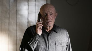 Jonathan Banks on a phone in Better Call Saul