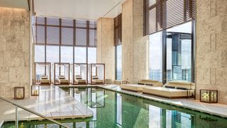 Bulgari Hotel Tokyo swimming pool with loungers