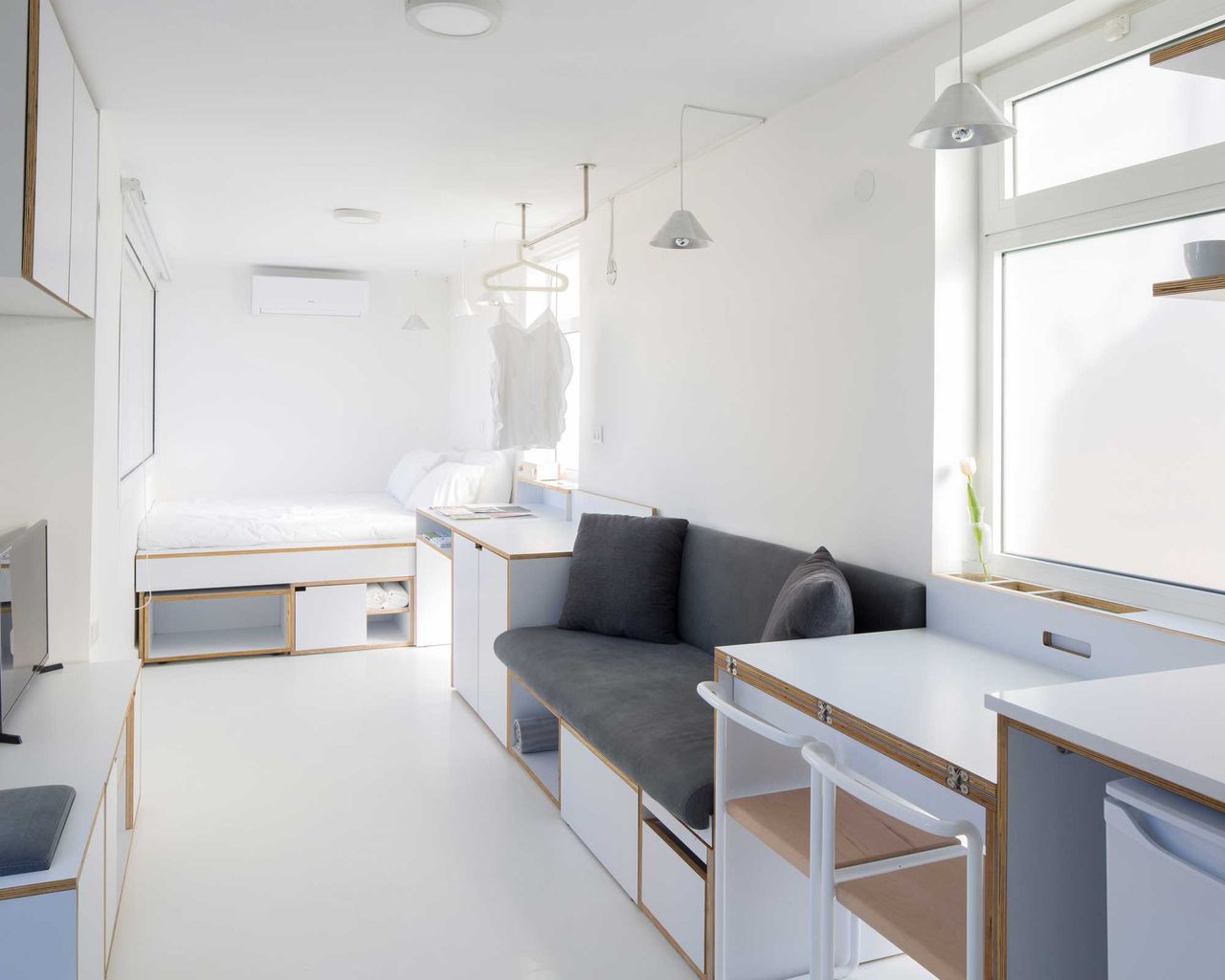 a white micro apartment