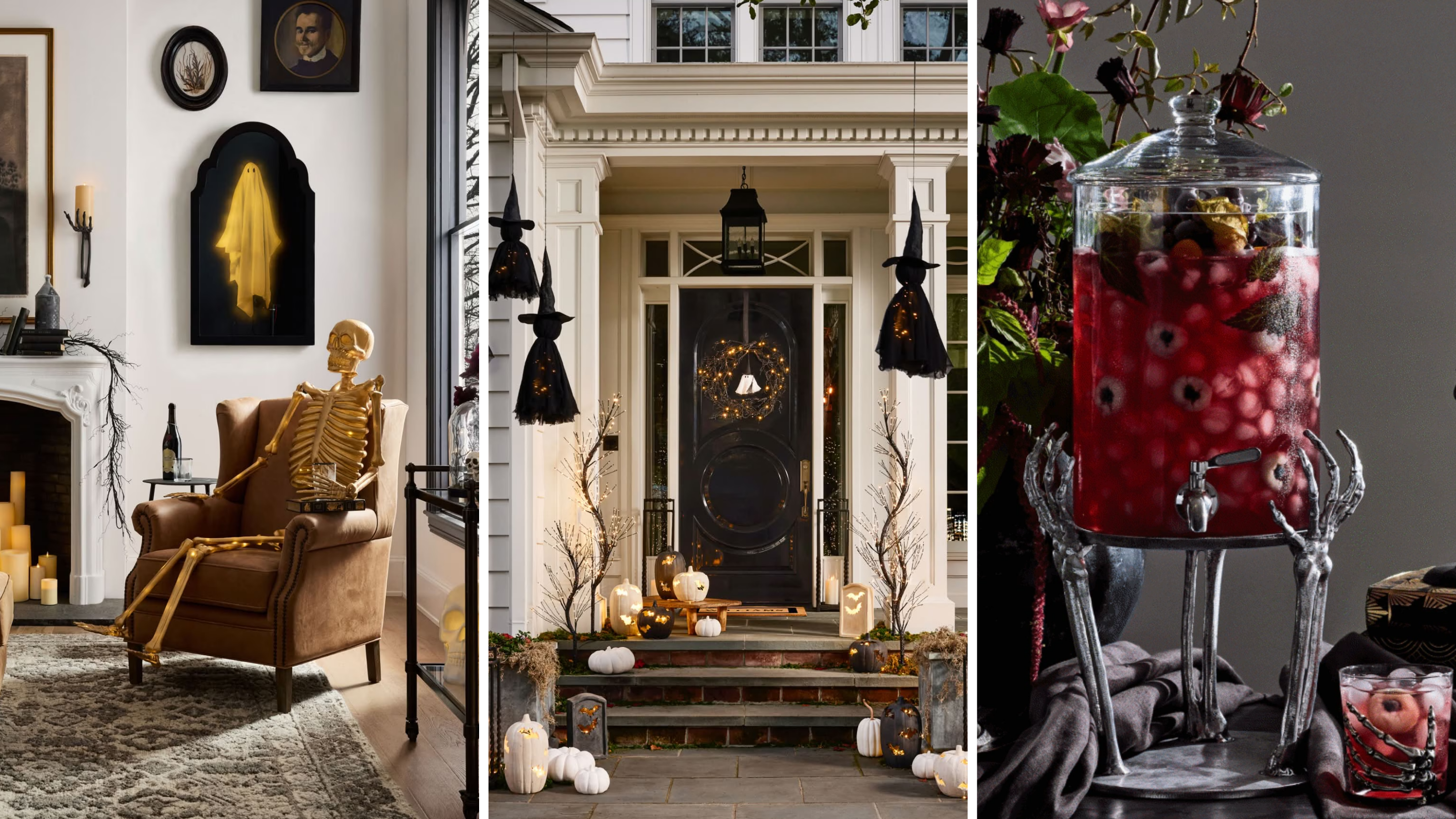 Scenes from Pottery Barn's Halloween collection 