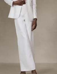 SALMA WIDE-LEG LINEN TUXEDO PANT, $130 (£102) | Banana Republic